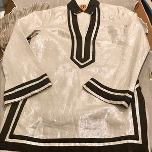 Tory Burch champagne colored tunic top